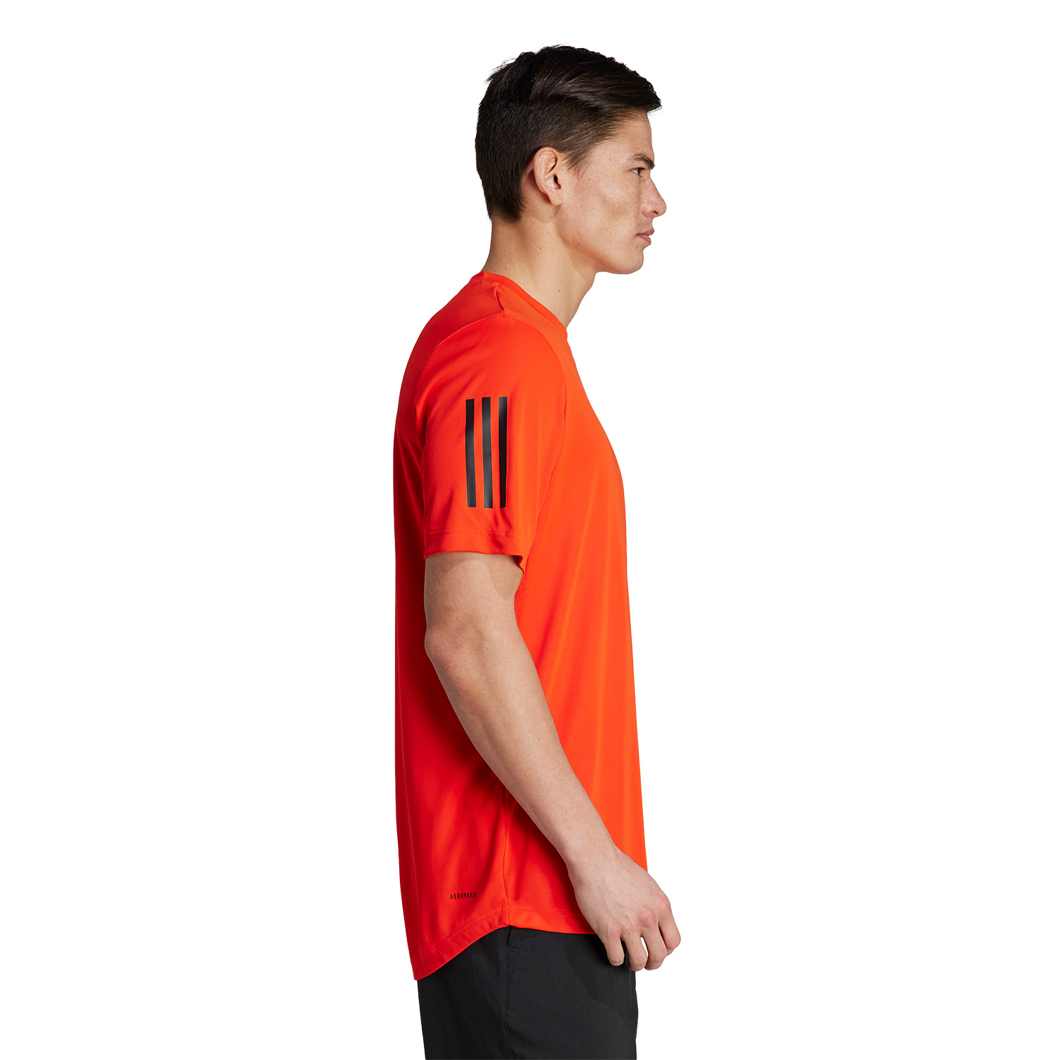 adidas Club 3 Stripes T-Shirt - Bold Orange