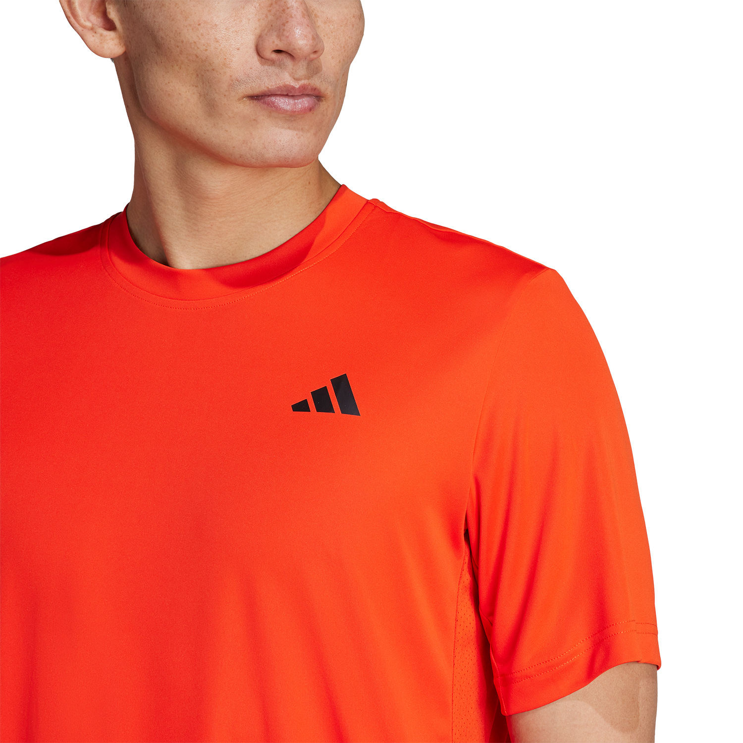 adidas Club 3 Stripes T-Shirt - Bold Orange