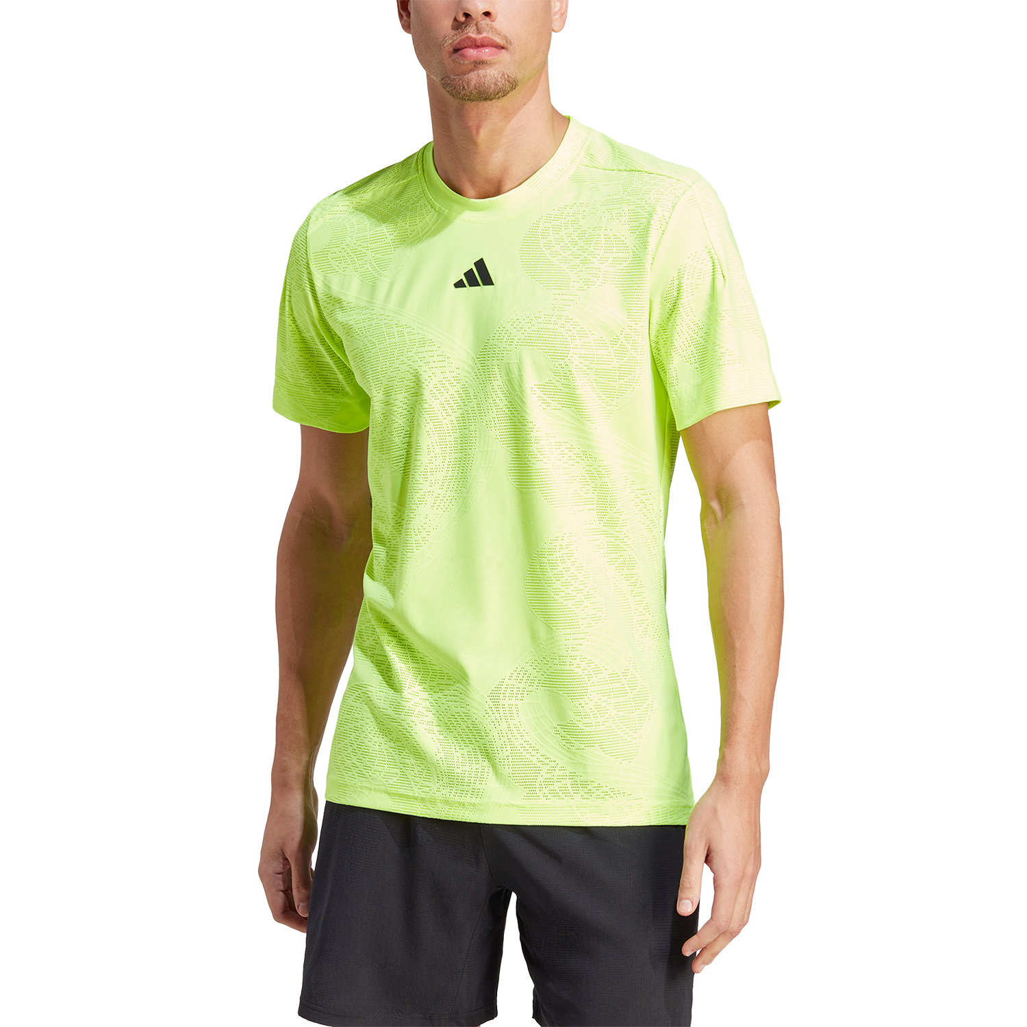adidas FreeLift Pro Men's Tennis TShirt Lucid Lemon