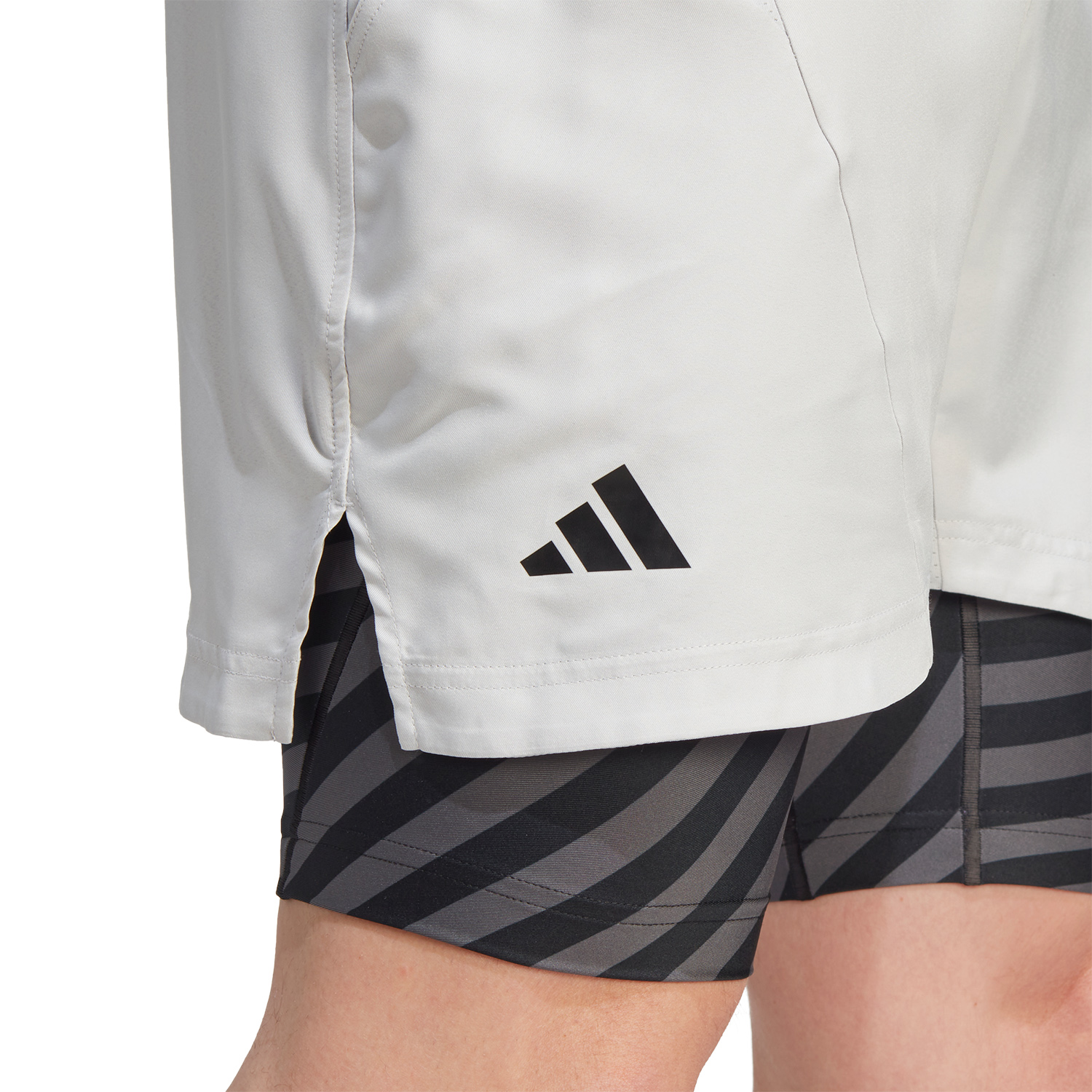 adidas Pro 2 in 1 7in Pantaloncini - White/Black