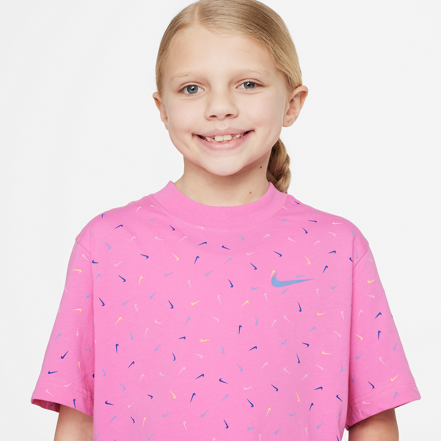 Nike Boxy Swoosh Girl's Tennis T-Shirt - Playful Pink