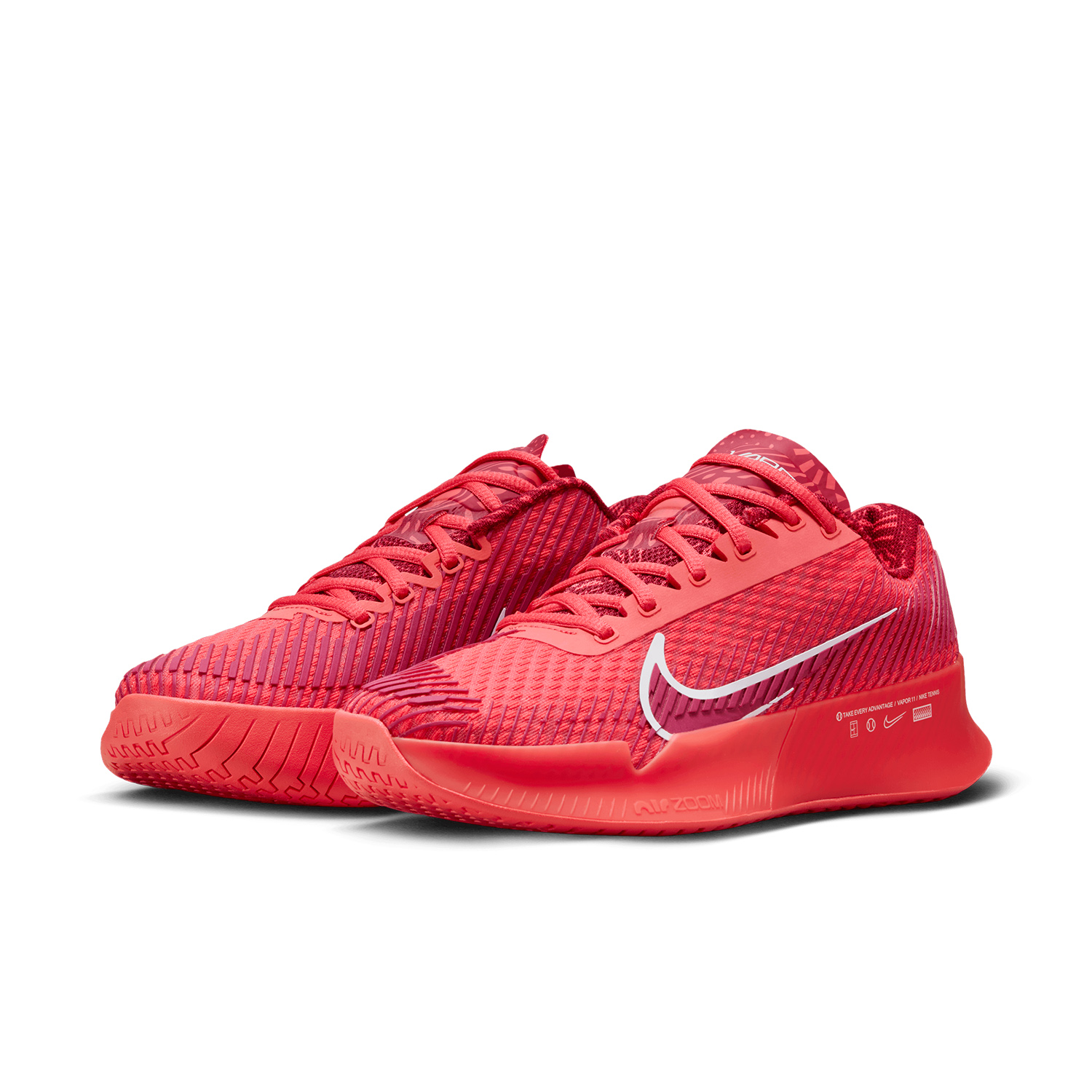 Nike Court Air Zoom Vapor 11 HC - Ember Glow/White/Noble Red