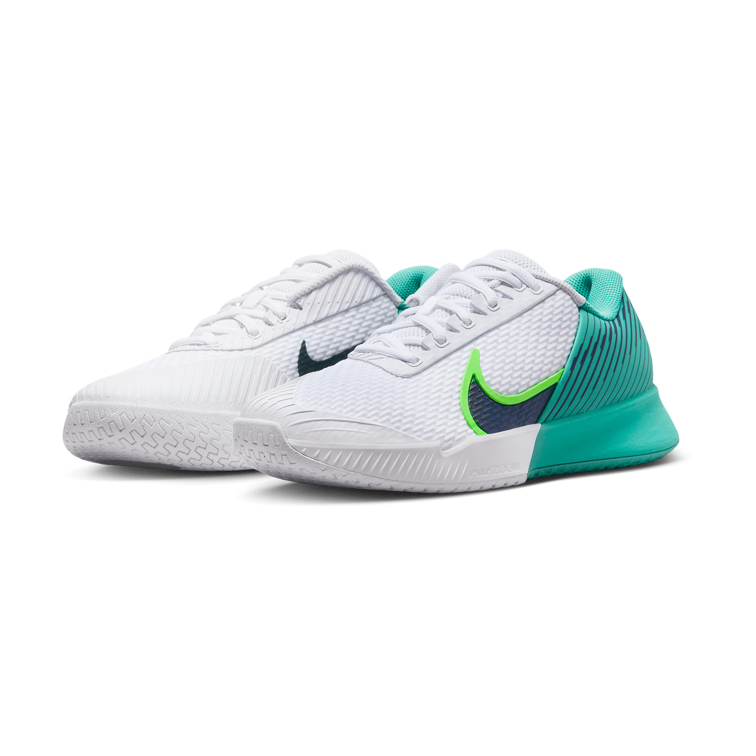 Nike Court Air Zoom Vapor Pro 2 HC - White/Midnight Navy/Green Strike