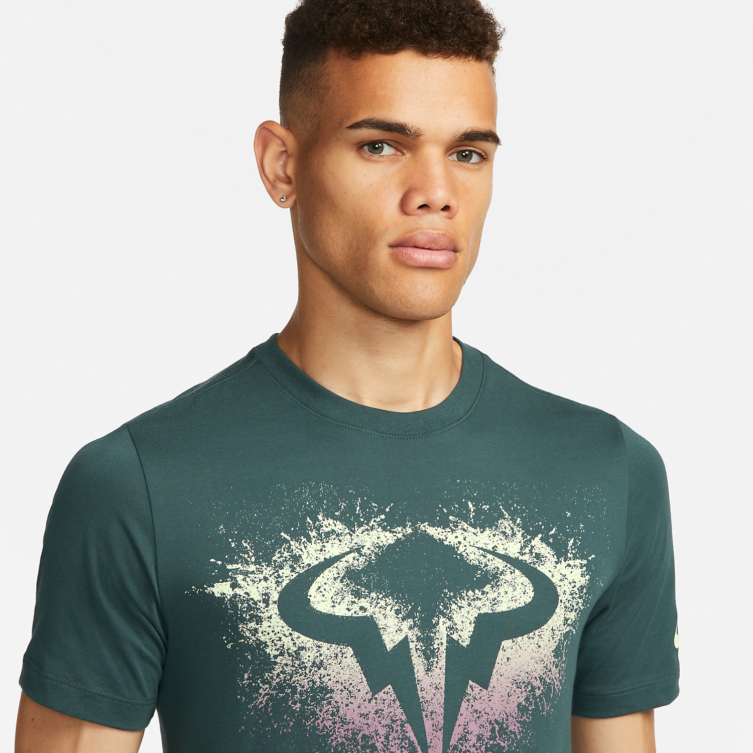 Nike Court Dri FIT Rafa Men s Tennis T Shirt Deep Jungle