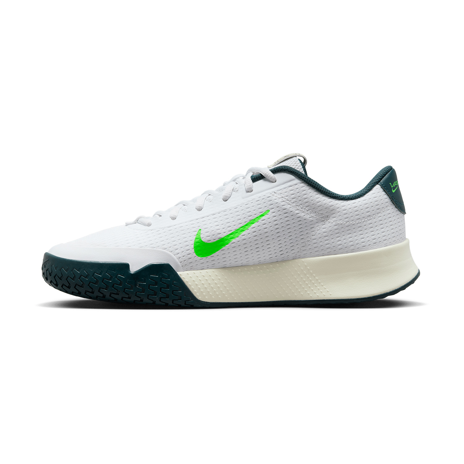 Nike Court Vapor Lite 2 HC - White/Green Strike/Deep Jungle