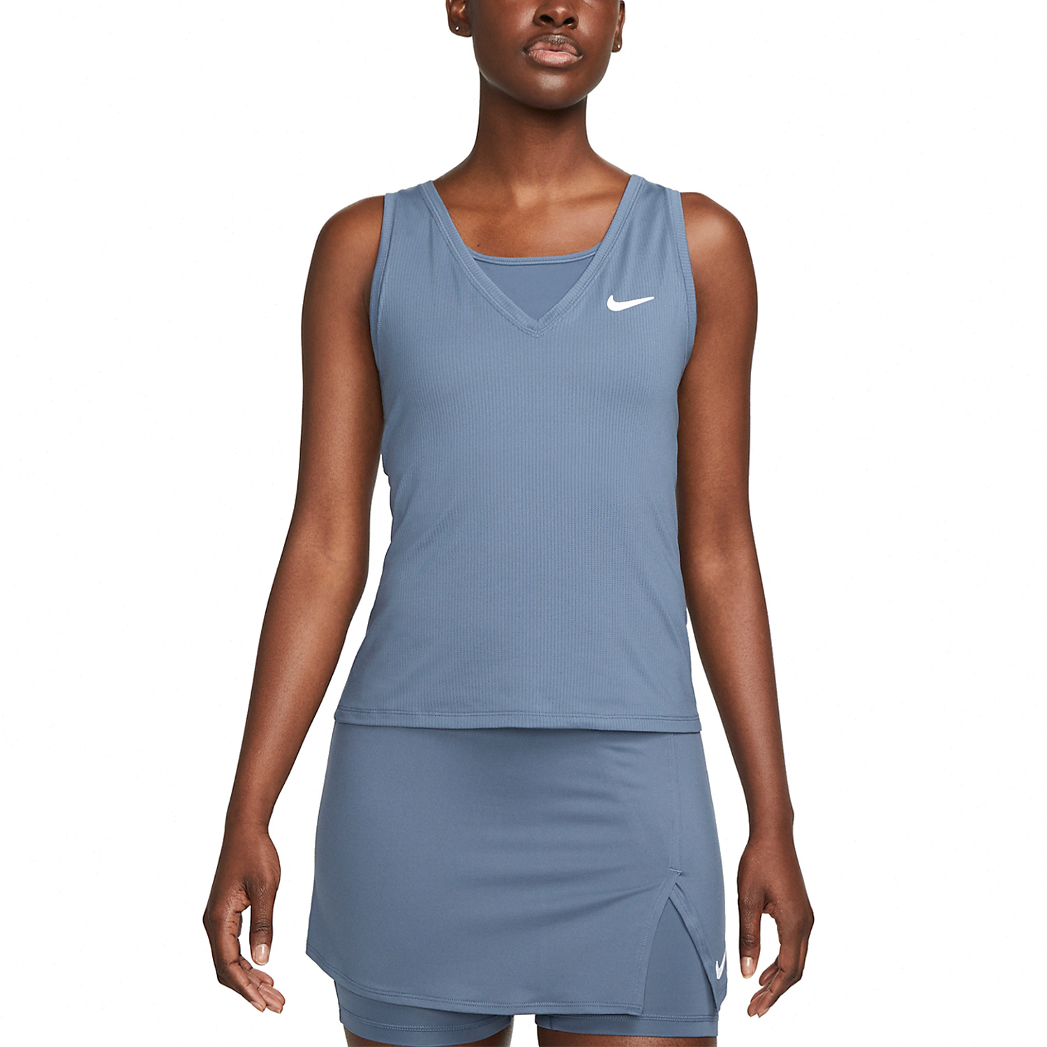 Nike Court Victory Logo Canotta - Diffused Blue/White