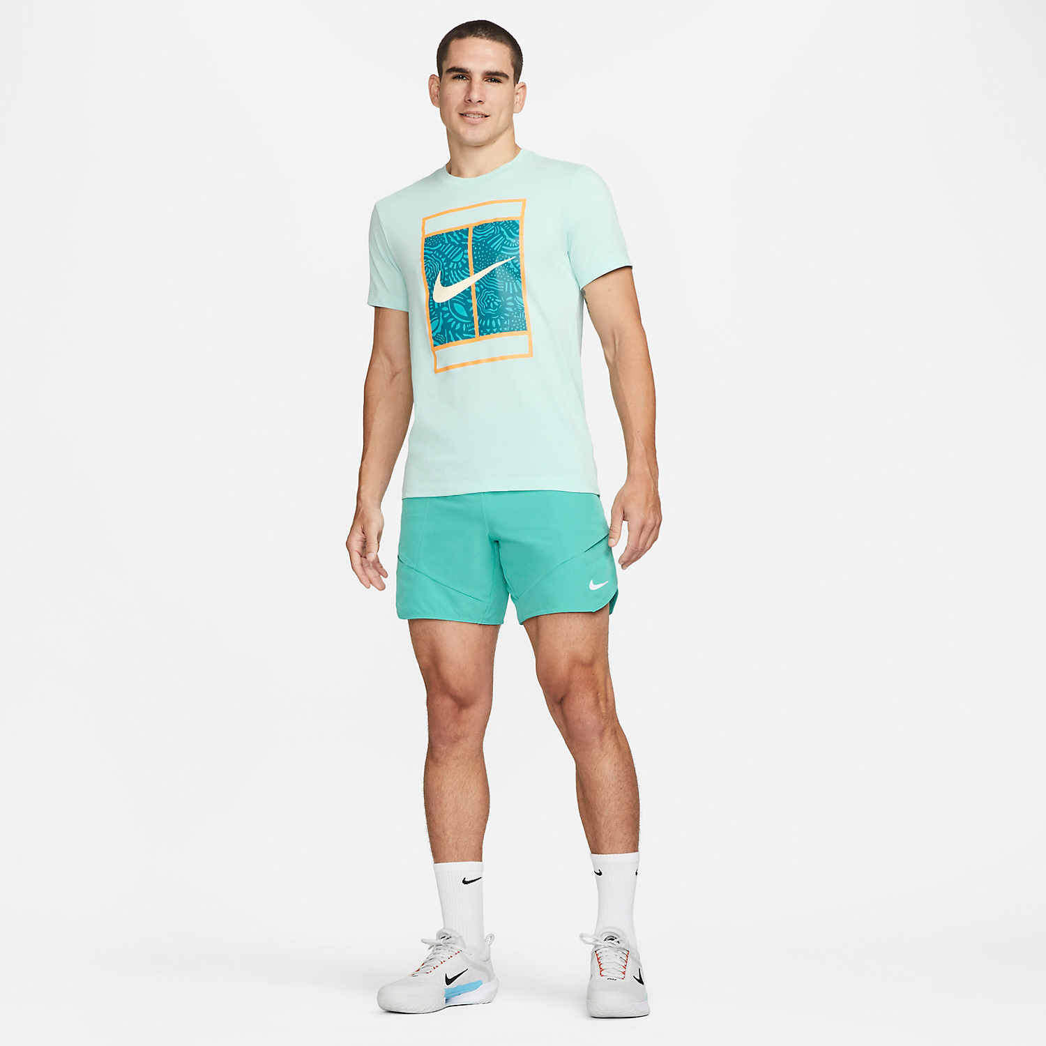 Nike Dri-FIT Advantage 7in Men's Tennis Shorts - Washed Teal
