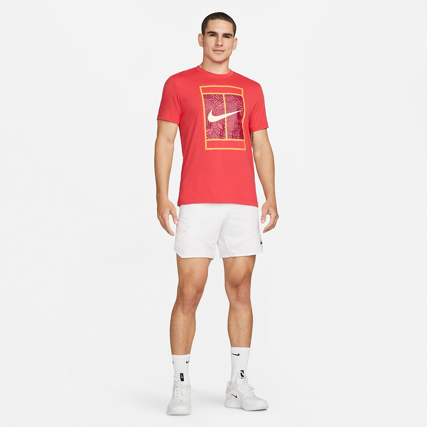 Track red deals nike shirt