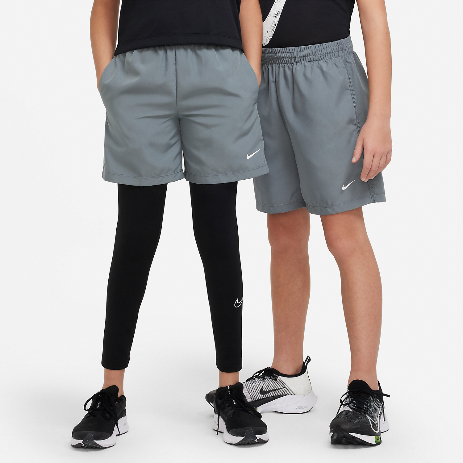 Nike Dri-FIT Icon 6in Pantaloncini Bambino - Smoke Grey/White
