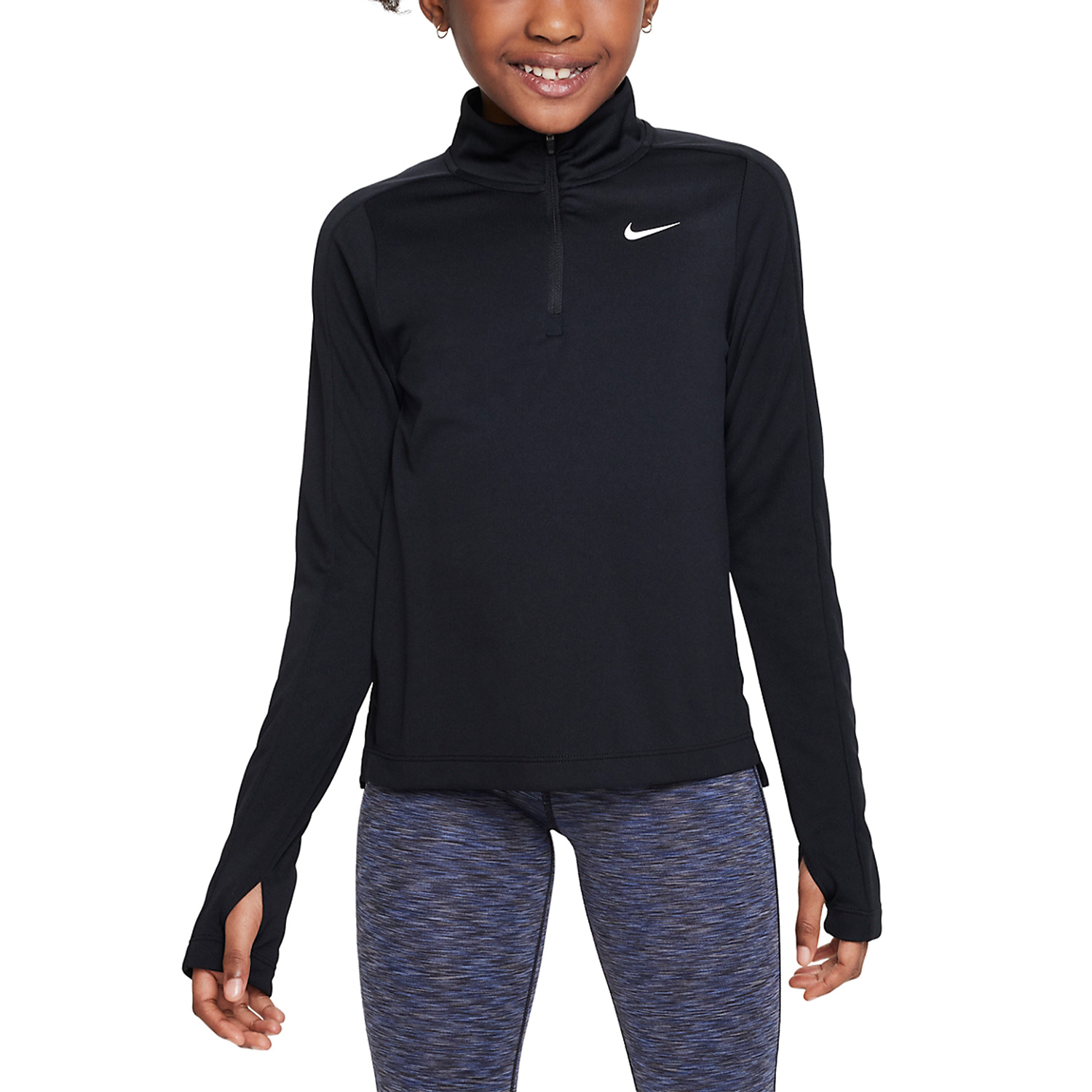 Nike Dri-FIT Camisa Niña - Black/White