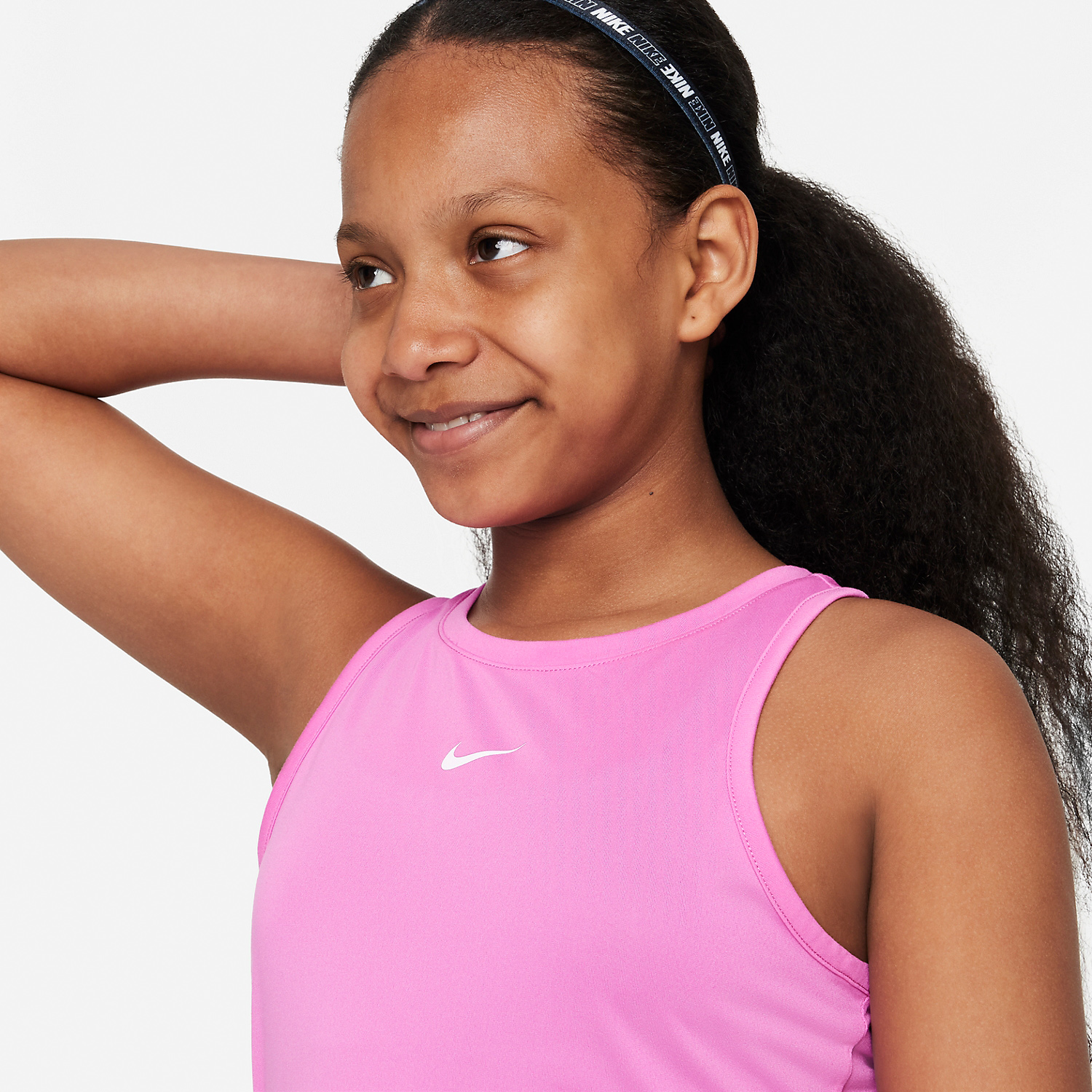 Nike Dri-FIT One Top Niña - Playful Pink/White