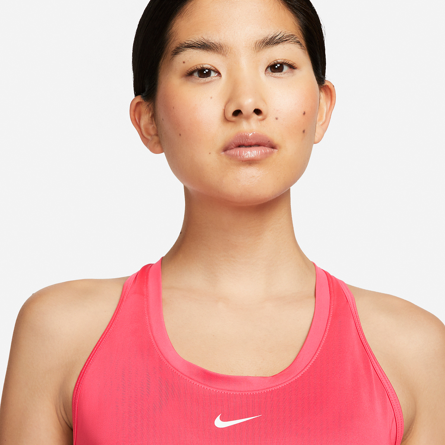 Nike Dri-FIT One Women's Tennis Tank - Light Fusion Red/White