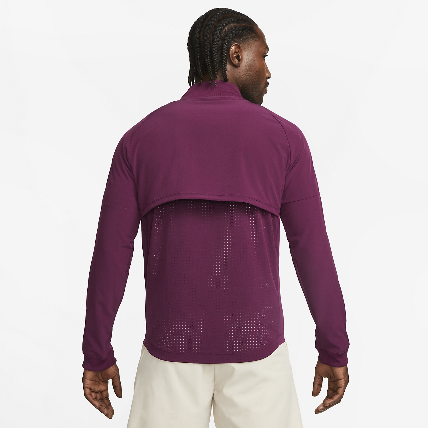 Nike Dri-FIT Rafa Men's Tennis Jacket - Bordeaux/Ice Peach/White