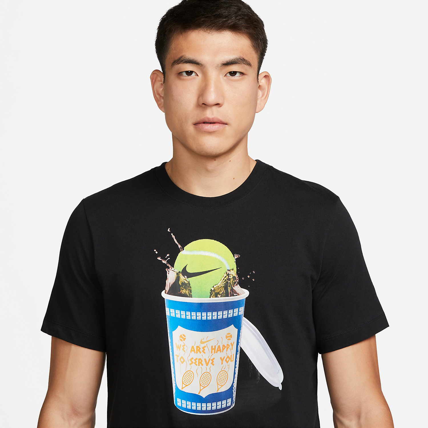 Nike Heritage Men's Tennis T-Shirt - Black