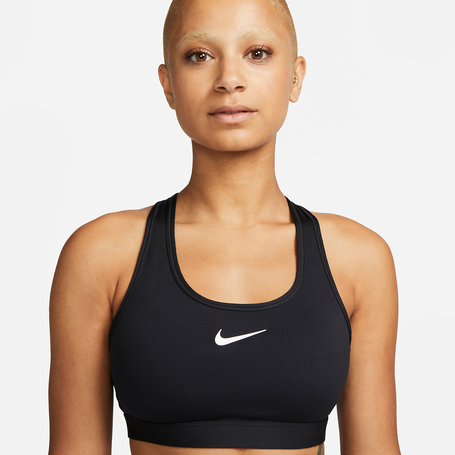 Nike Swoosh Reggiseno Sportivo - Black/White