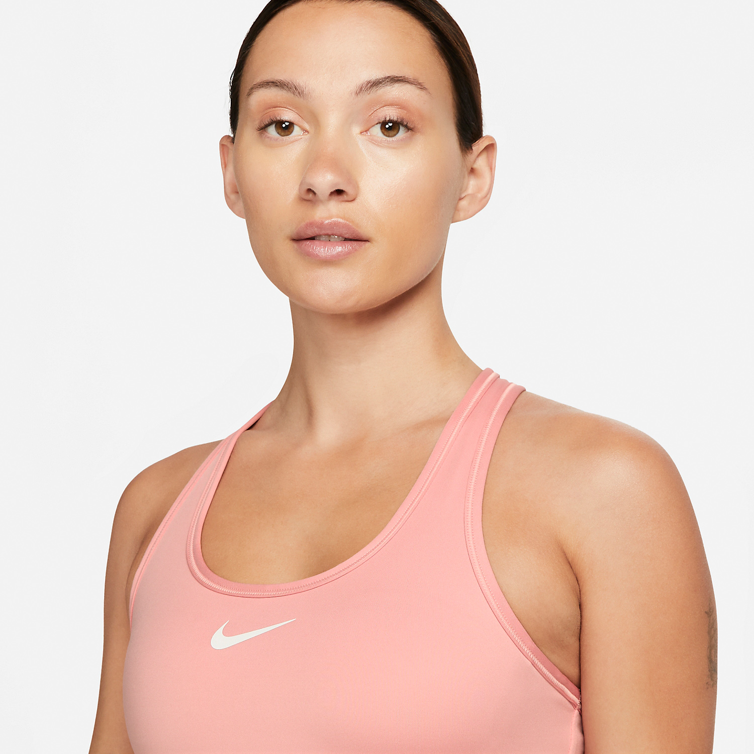 Nike Swoosh Reggiseno Sportivo - Red Stardust/White