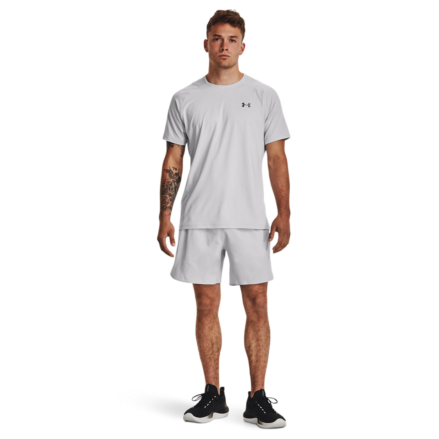 Under Armour Peak Woven 6in Shorts - Halo Gray/Black
