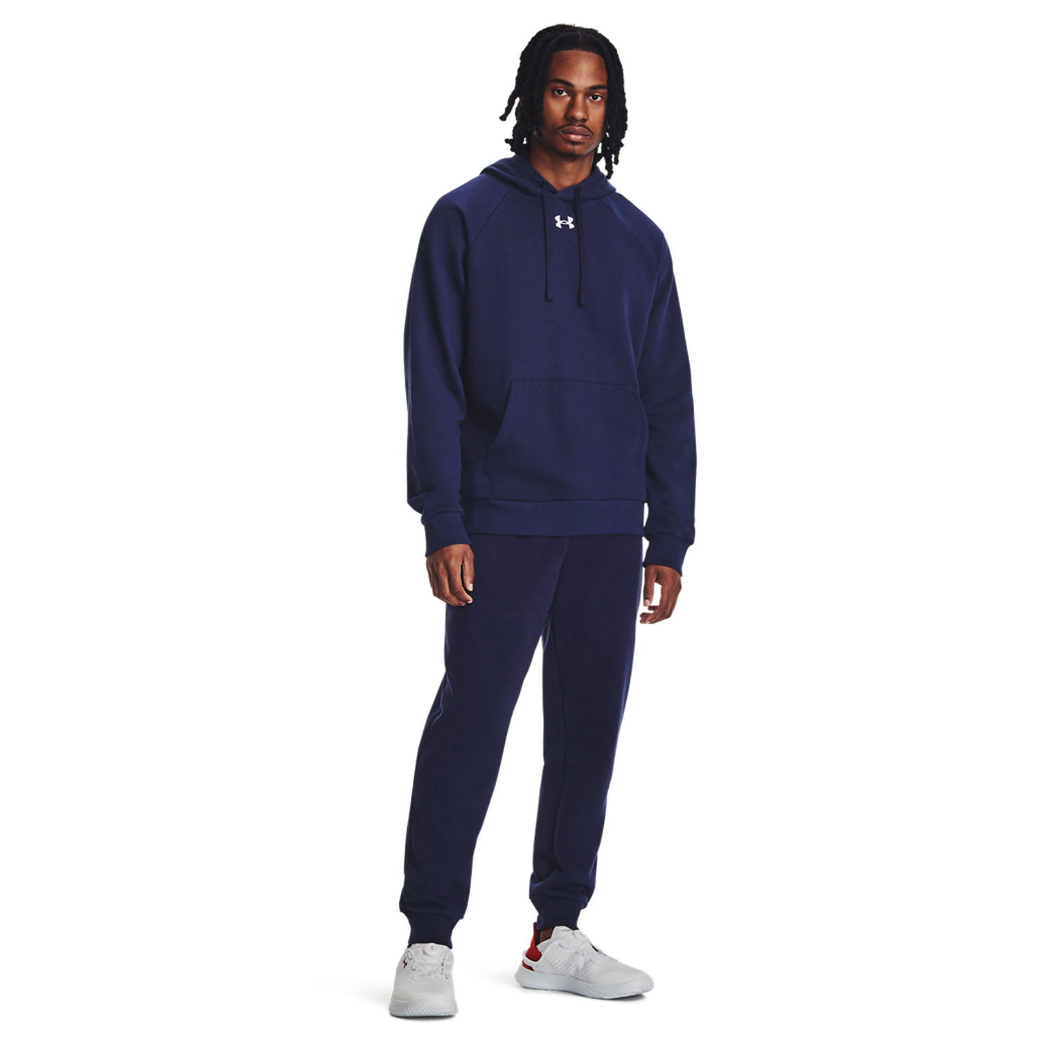 Under Armour Rival Fleece Logo Hoodie - Midnight Navy/Mod Gray