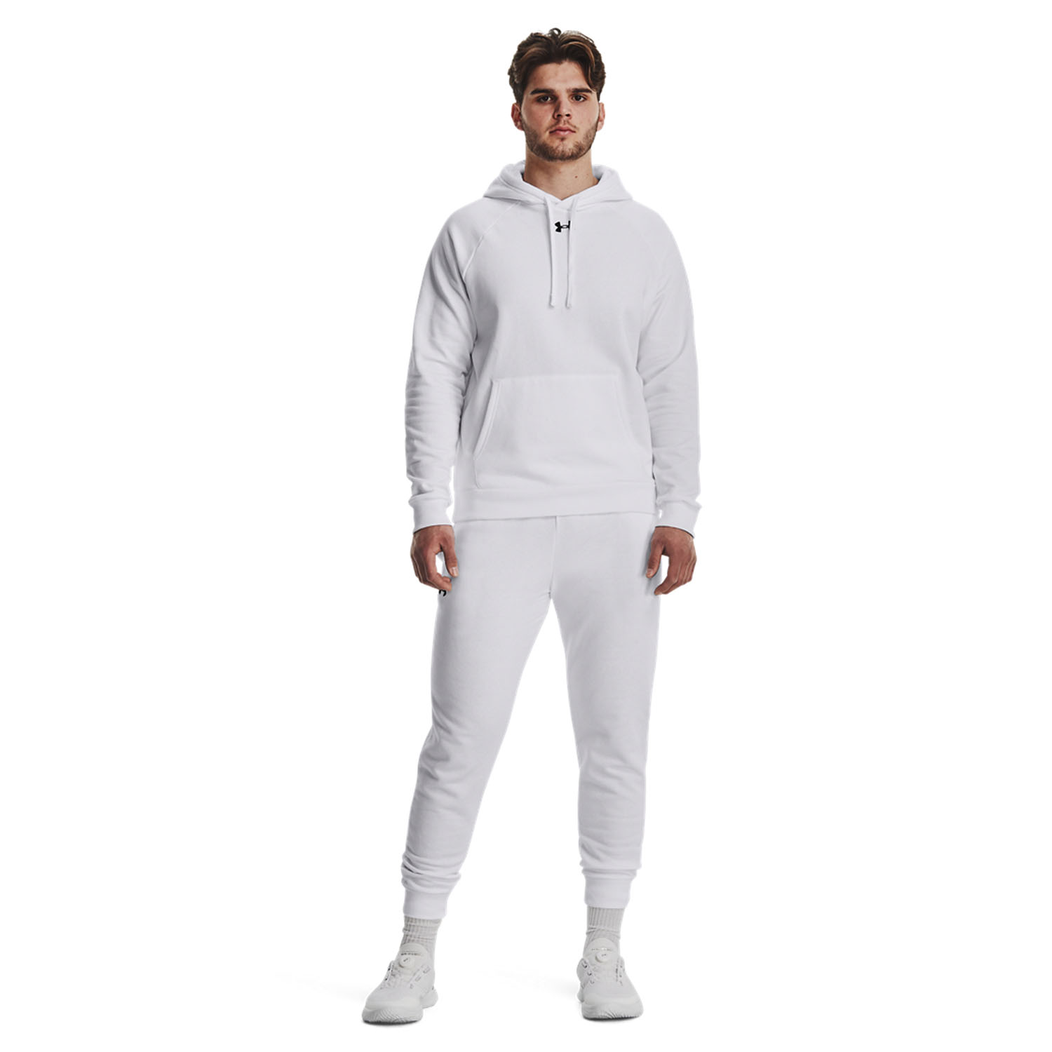 Under Armour Rival Fleece Logo Hoodie - White/Reflective