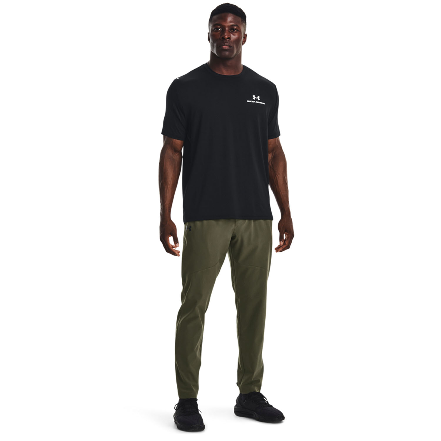 Under Armour Stretch Woven Pants - Marine Od Green/Black