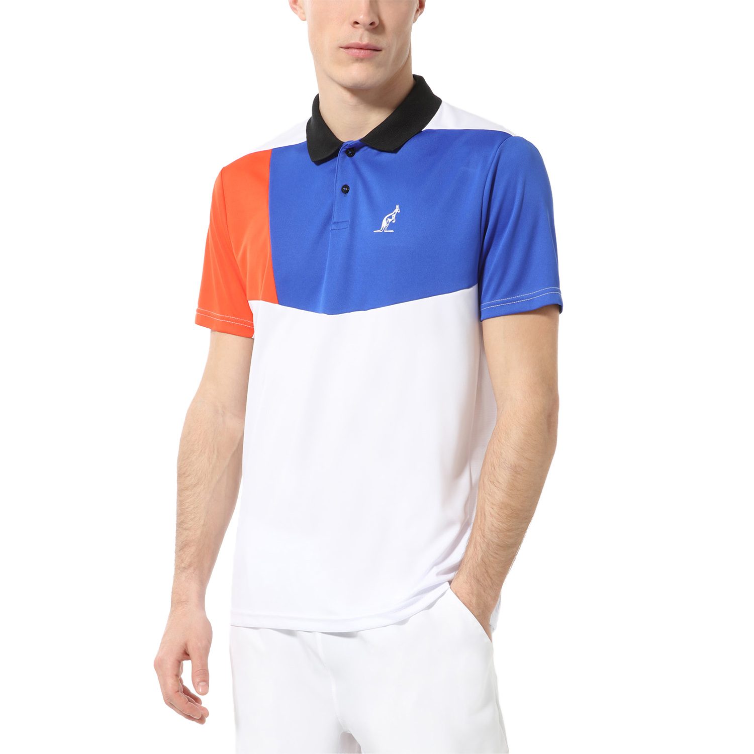 Australian Ace Color Block Polo - Bianco