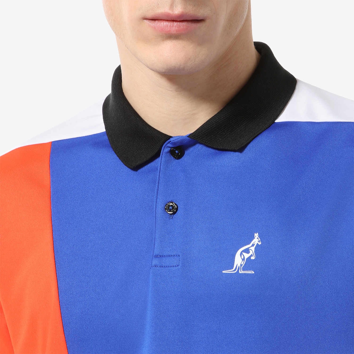 Australian Ace Color Block Polo - Bianco