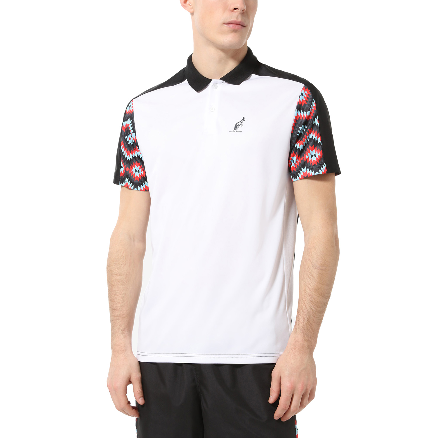 Australian Ethno Ace Polo - Bianco/Nero