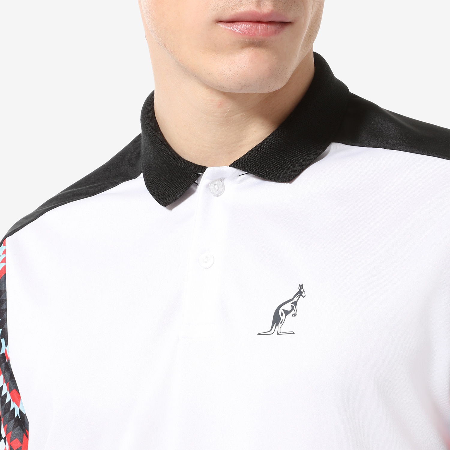 Australian Ethno Ace Polo - Bianco/Nero