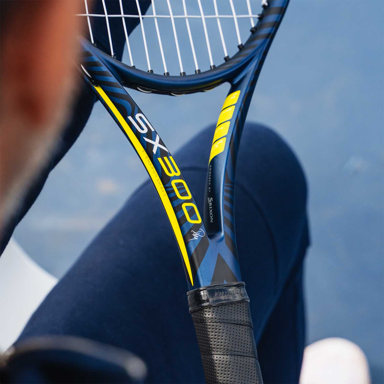 Dunlop SX 300 LTD Tennis Racket - Navy/Yellow