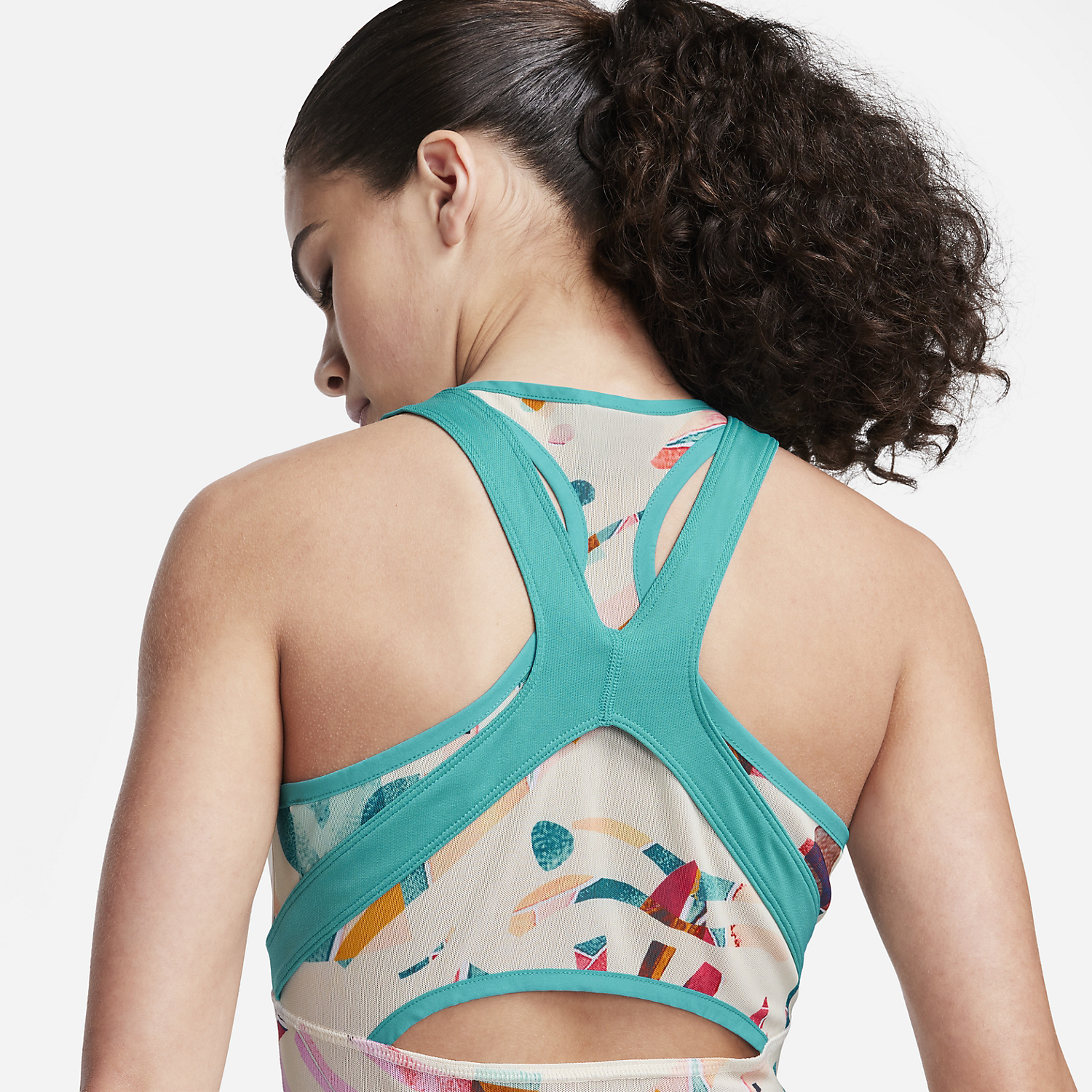 Nike Court Dri-FIT Slam Dress - Coconut Milk/Teal Nebula/Black