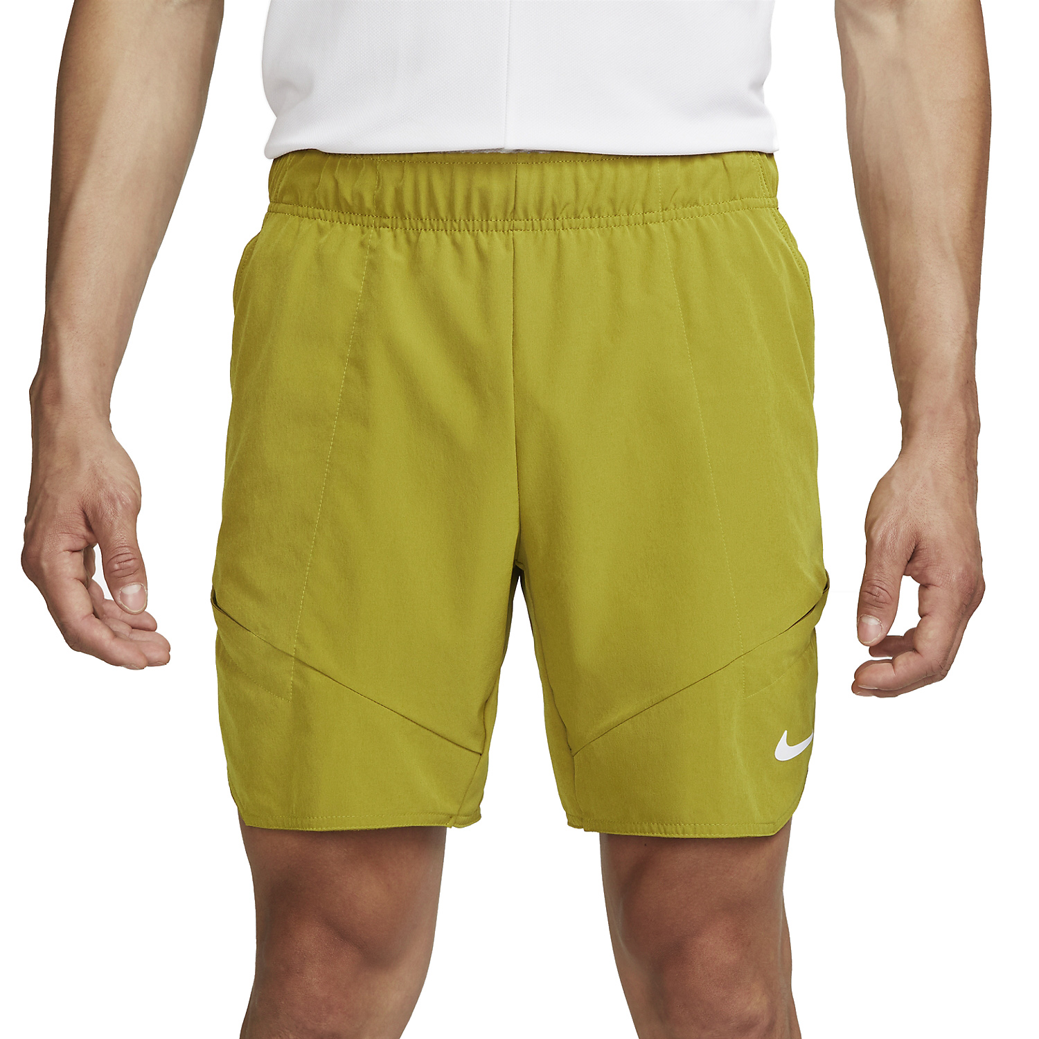 Nike Dri-FIT Advantage 7in Shorts - Bronzine/Lime Blast/White