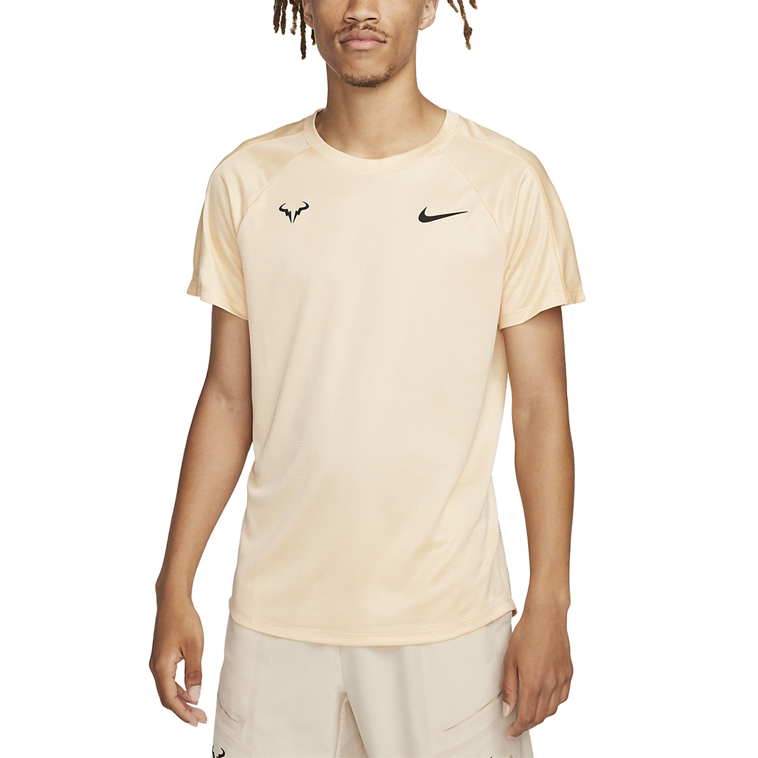 Nike Rafa Challenger T-Shirt - Ice Peach/Green Glow/Black