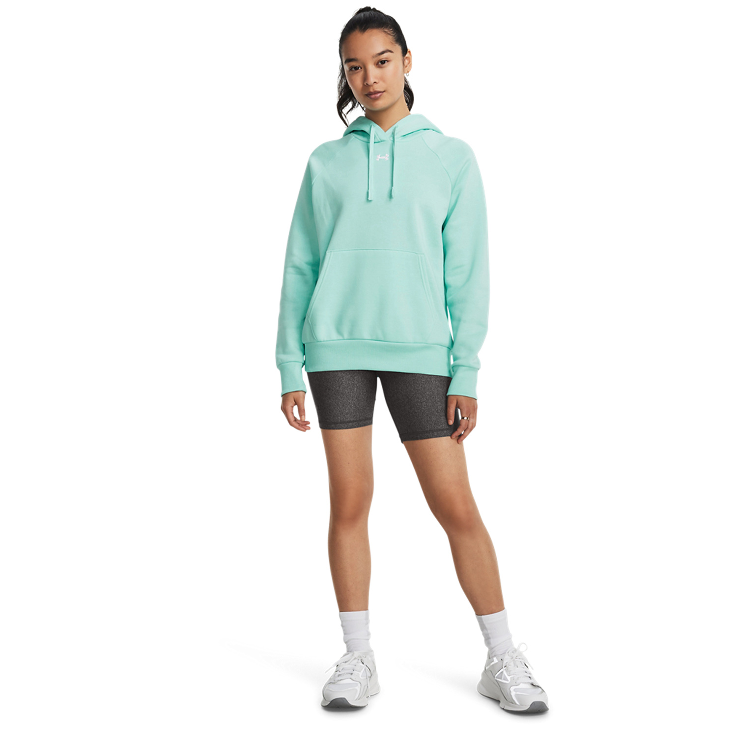 Under Armour Rival Fleece Women's Tennis Hoodie - Neo Turquoise