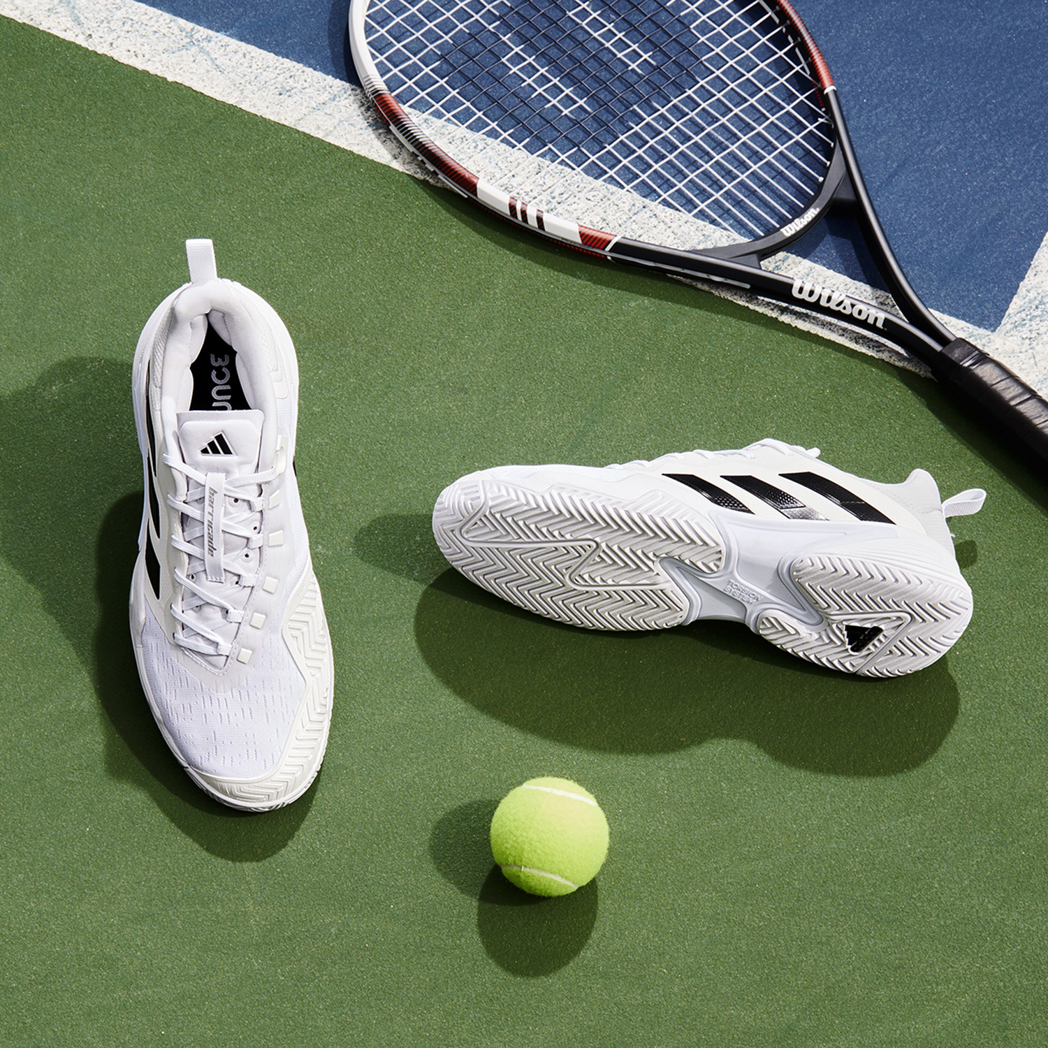 adidas Barricade Men's Tennis Shoes - Cloud White/Core Black