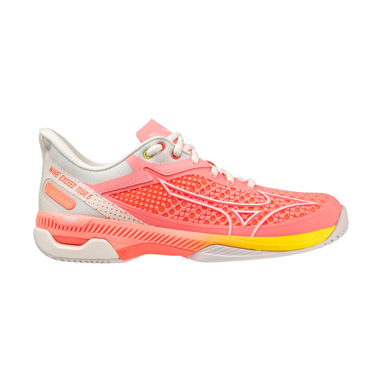 Mizuno Wave Exceed Tour 5 All Court - Candy Coral/Snow White/Neon Flame