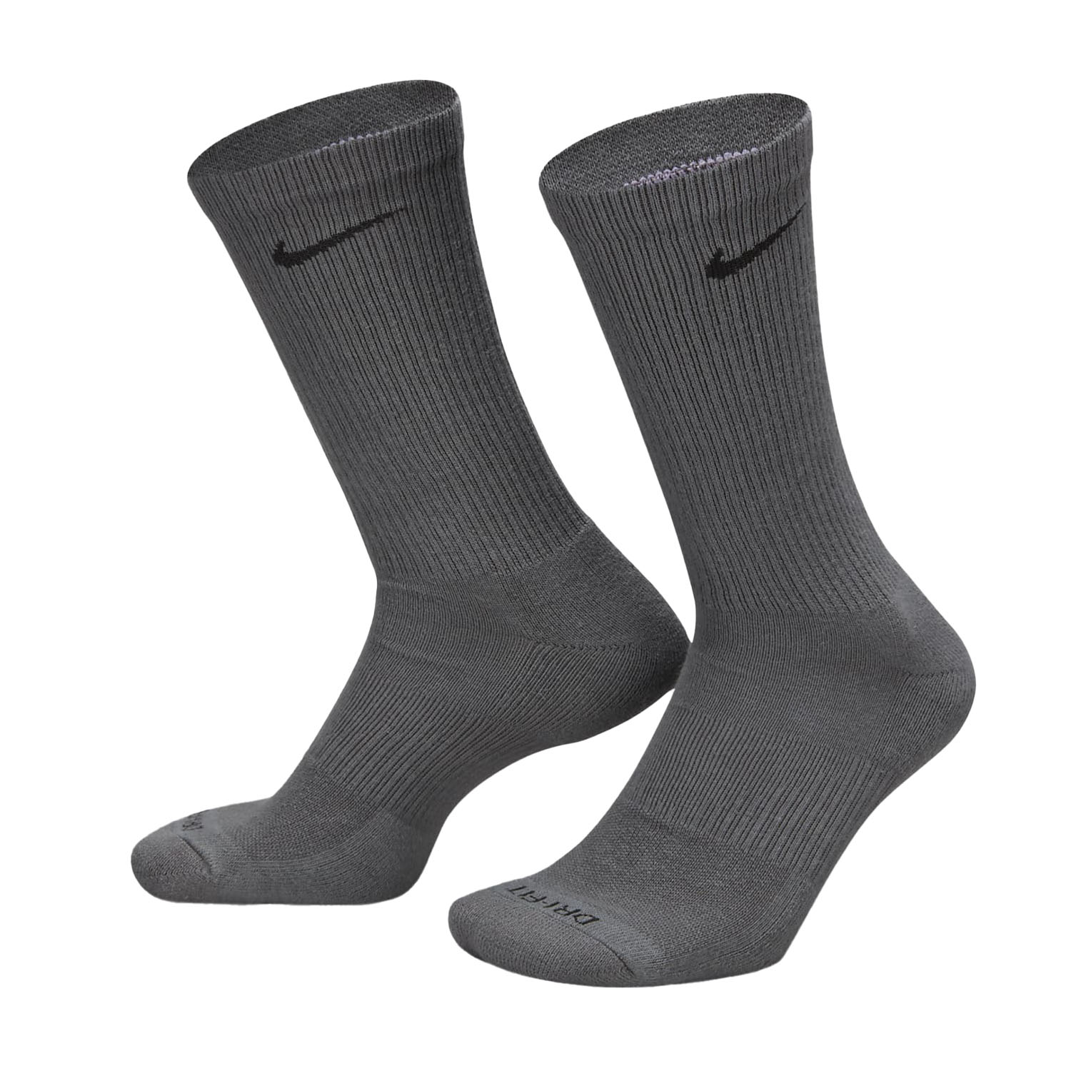 Nike Everyday Plus Cushioned x 6 Socks - Grey/White/Black