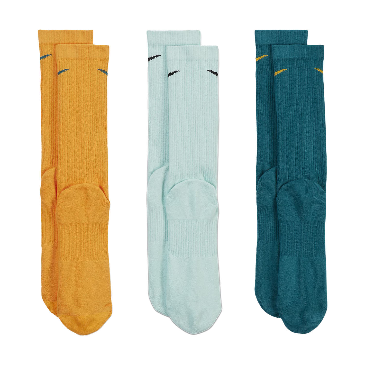 green and orange nike socks