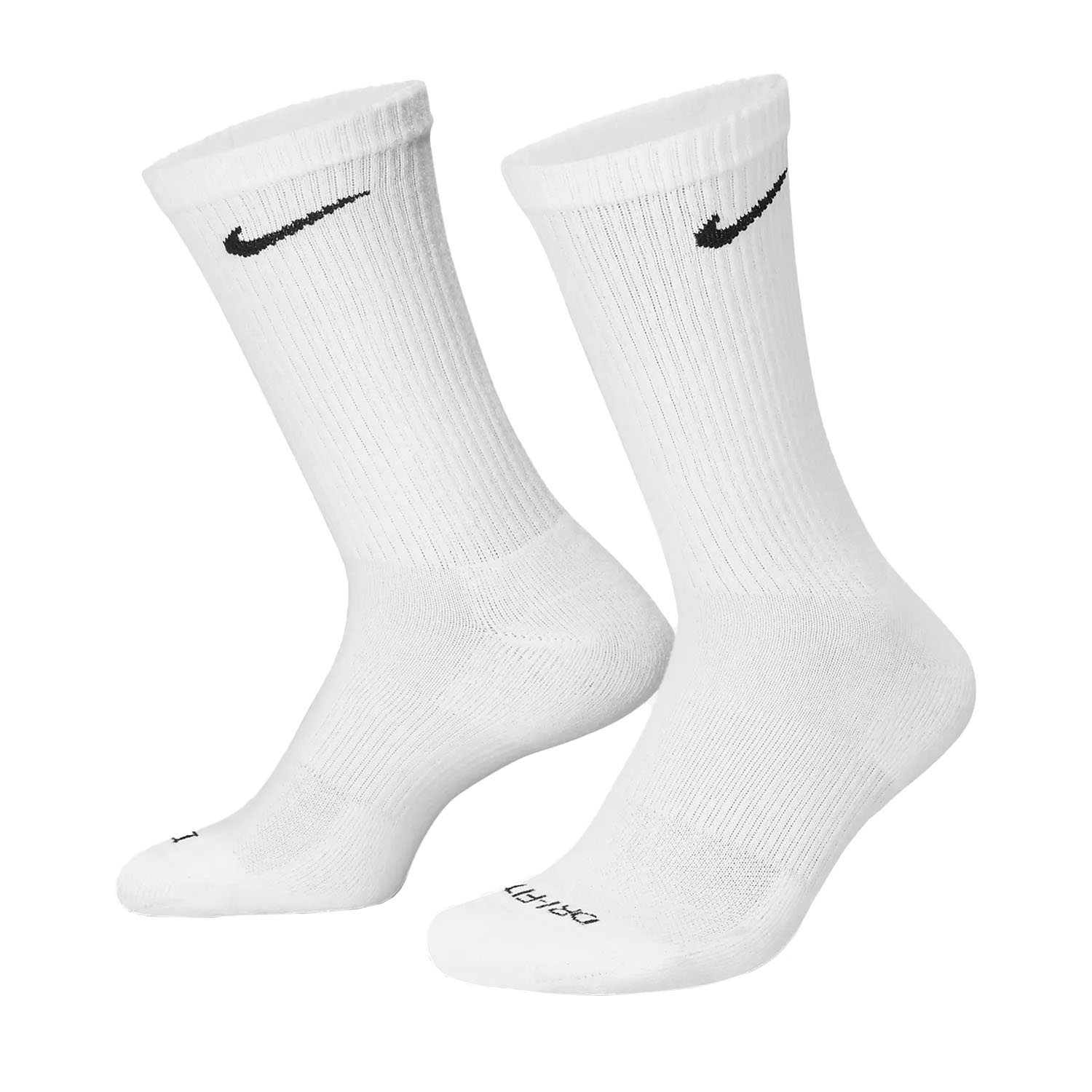 Nike Everyday Plus Cushioned x 3 Tennis Socks - White/Black