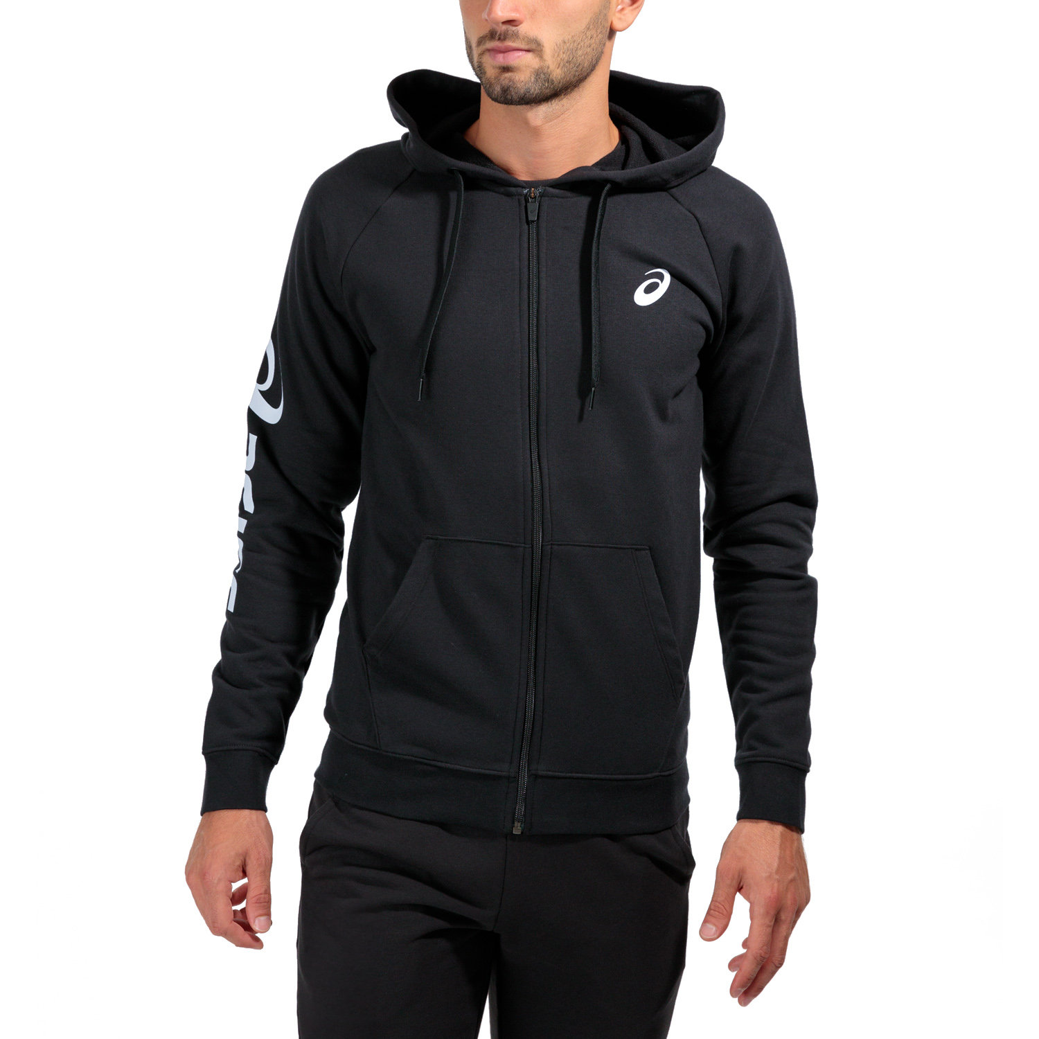 Asics Big Logo Felpa da Tennis Uomo Performance Black