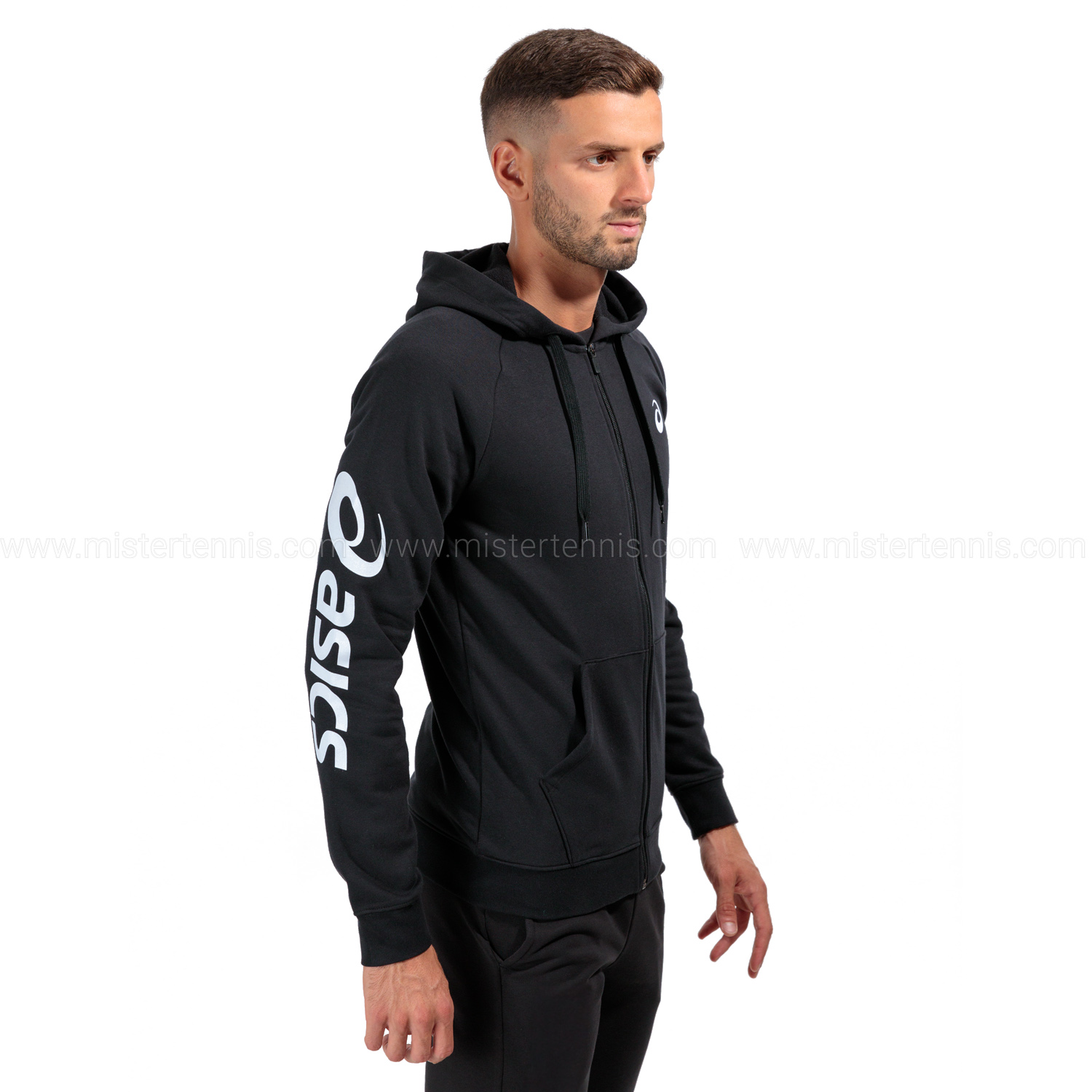 Asics Big Logo Men's Tennis Hoodie - Performance Black