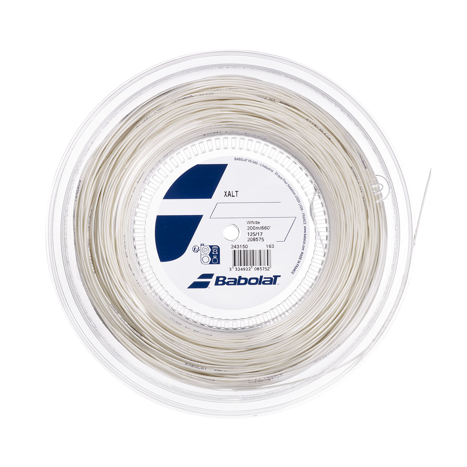 Babolat Xalt 1.25 200 m Reel - White