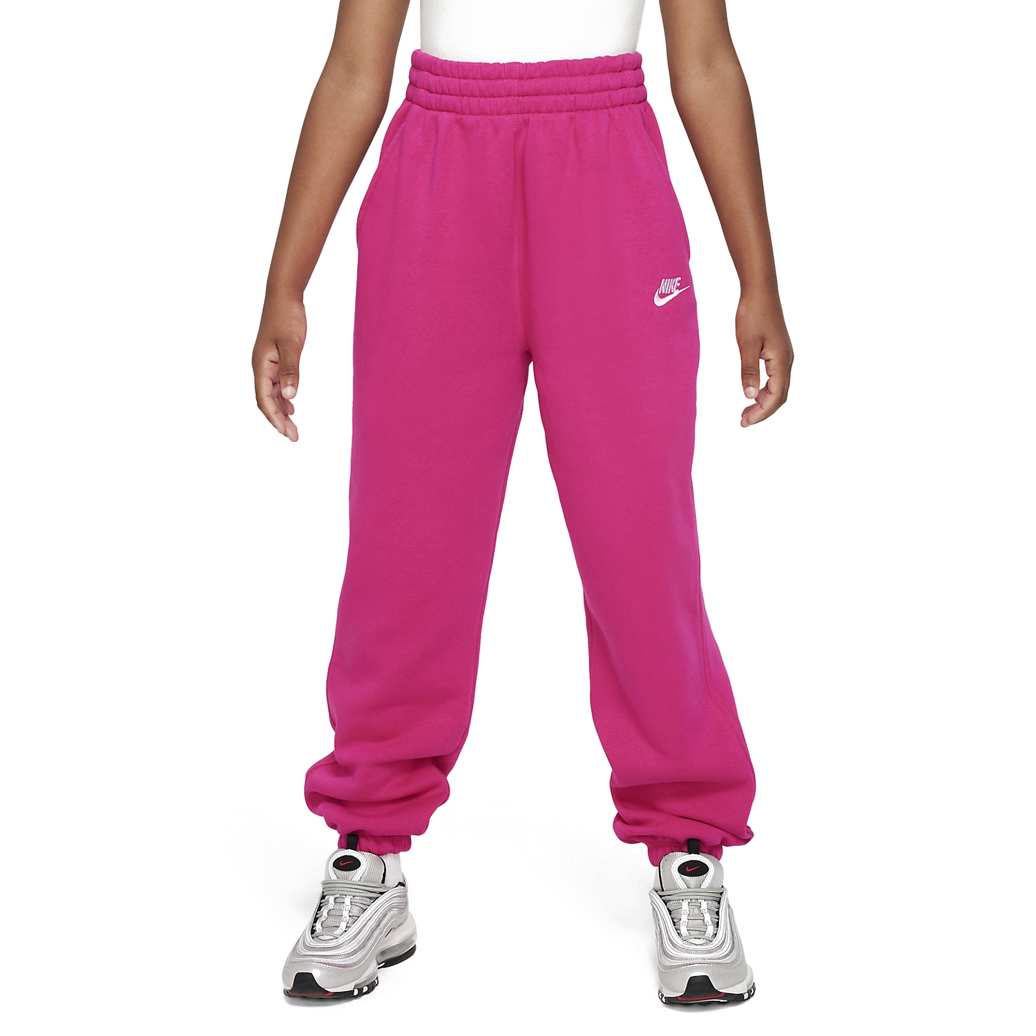 Nike Club Pantaloni Bambina - Fireberry/White