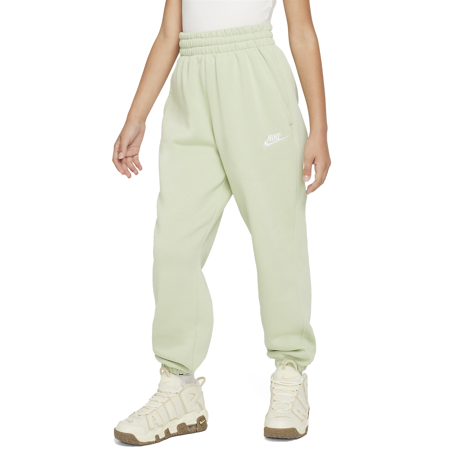 Nike Club Pants Girl - Honeydew/White