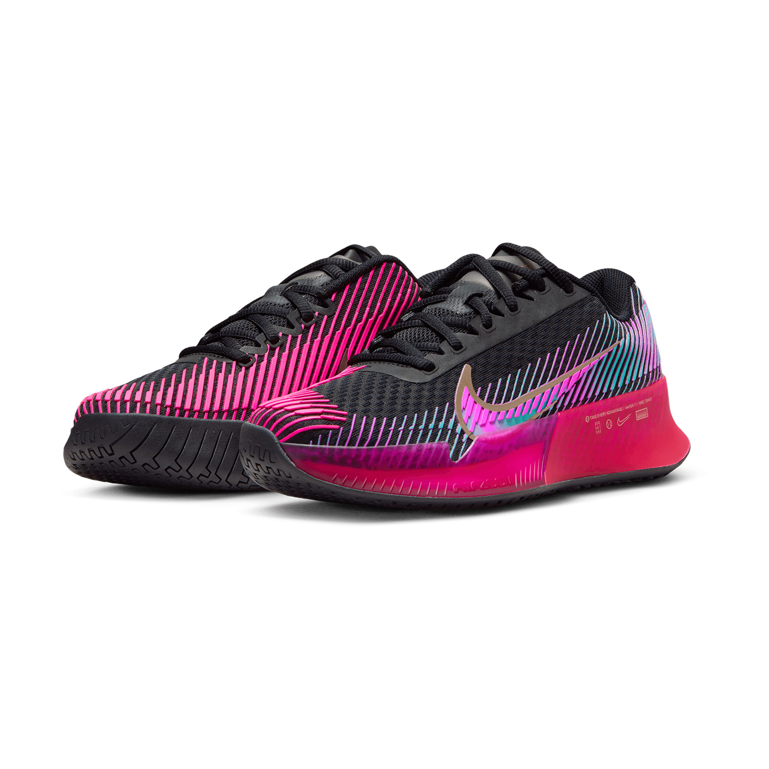 Nike Court Air Zoom Vapor 11 HC - Black/Multi Color/Fireberry