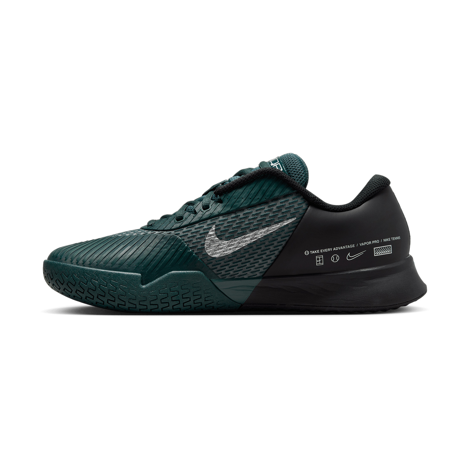 Nike Court Air Zoom Vapor Pro 2 HC - Black/Multi/Color/Deep Jungle/Clear Jade