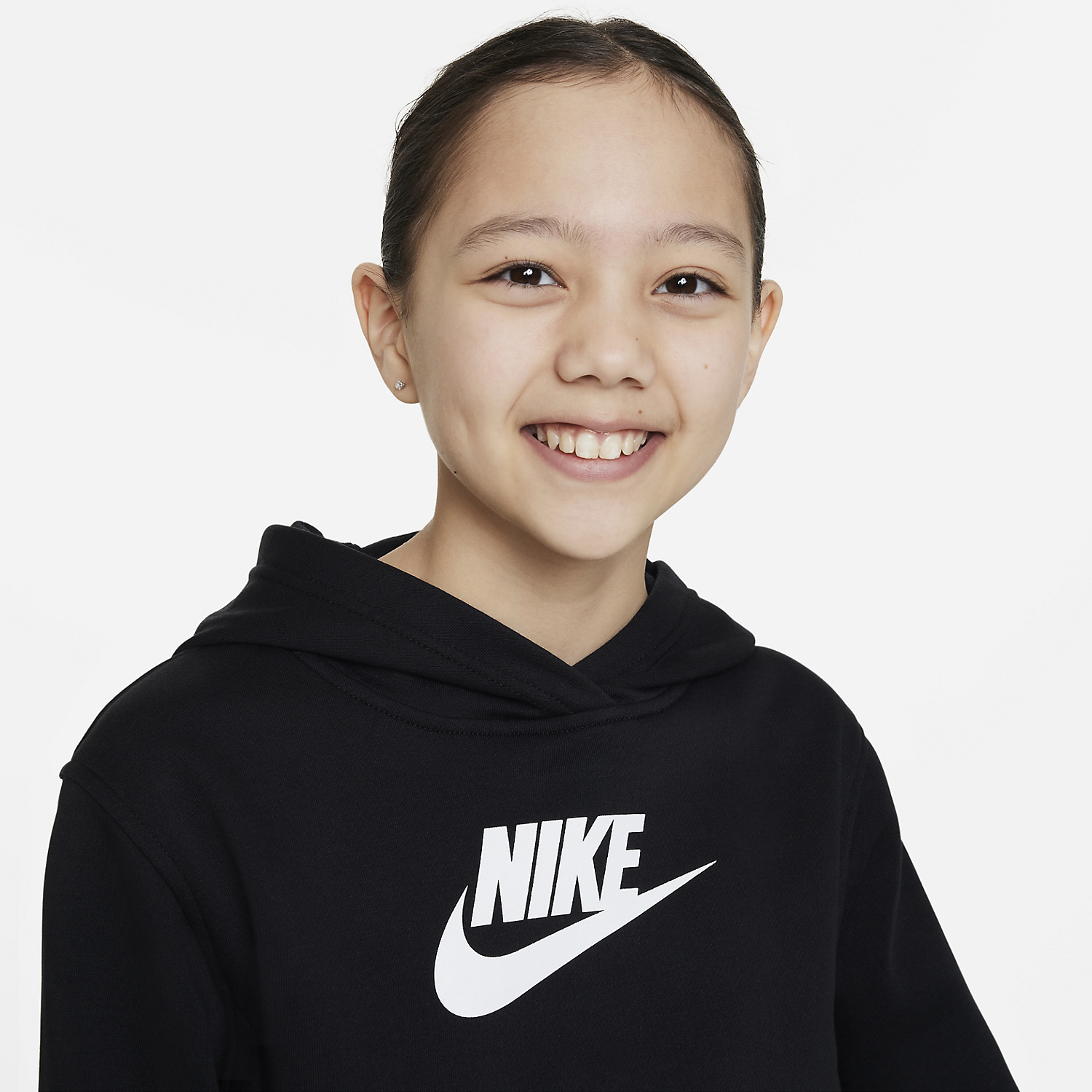 Nike Court Club Hoodie Girl - Black/White