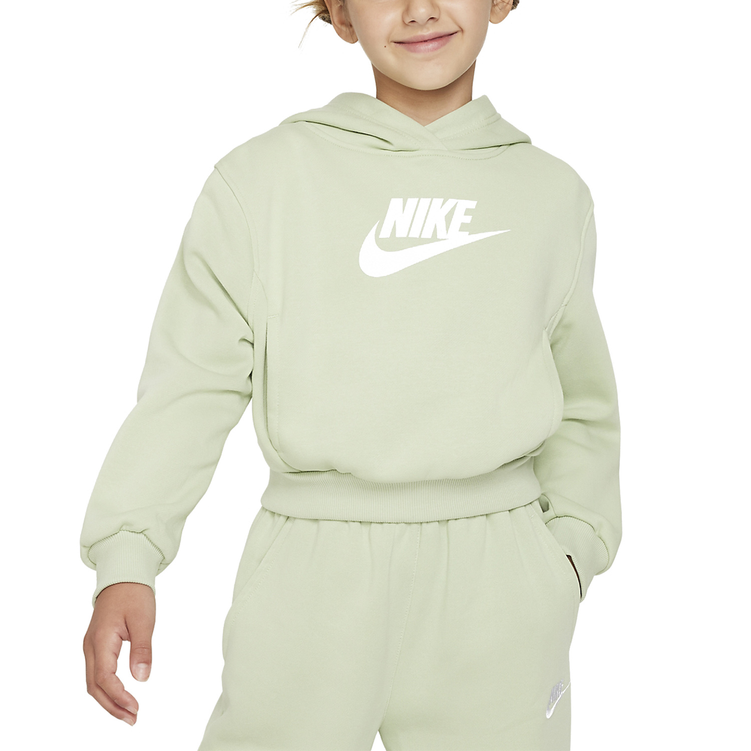 Nike Court Club Felpa da Tennis Bambina Honeydew White