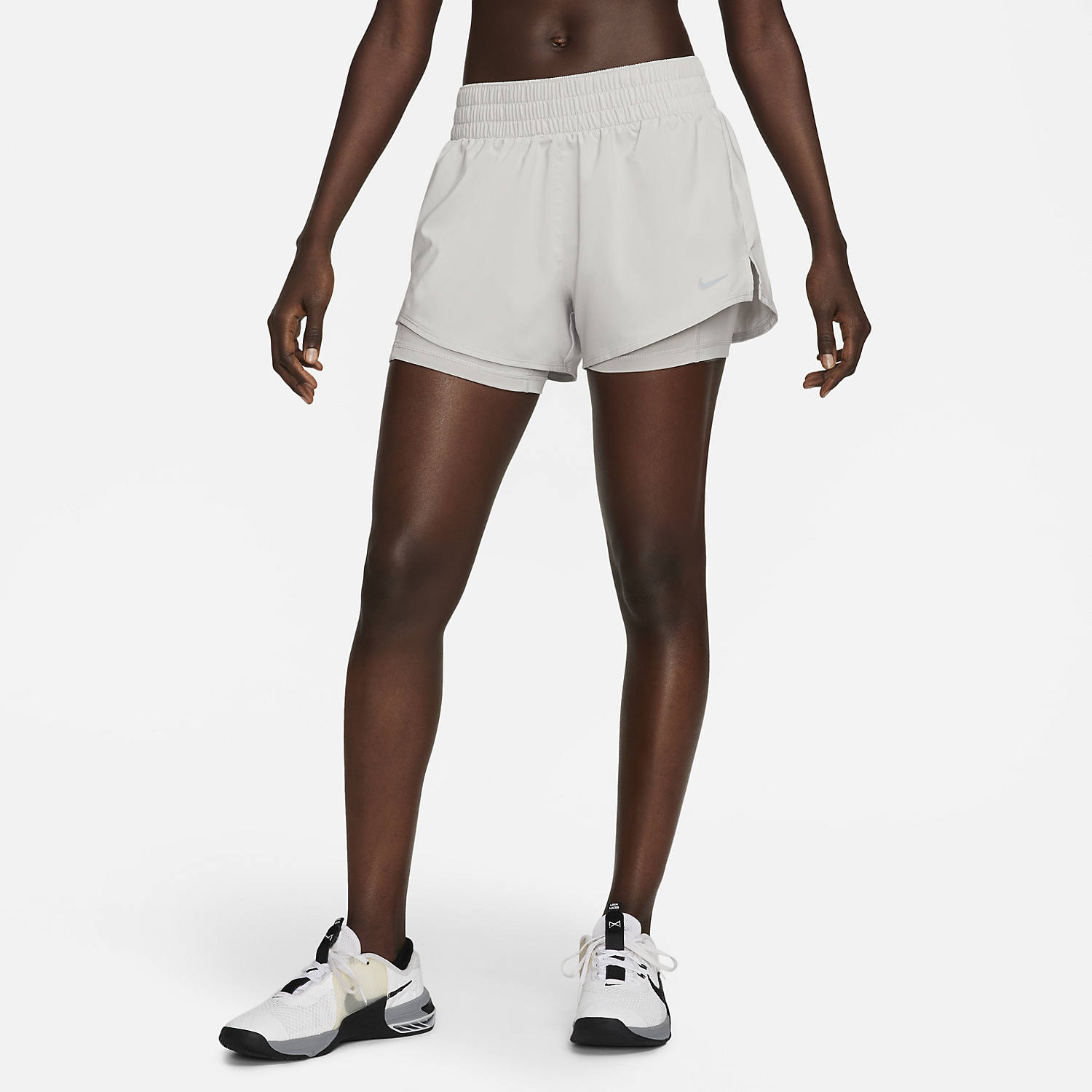 Nike One 2 in 1 3in Women's Tennis Shorts - Light Iron Ore