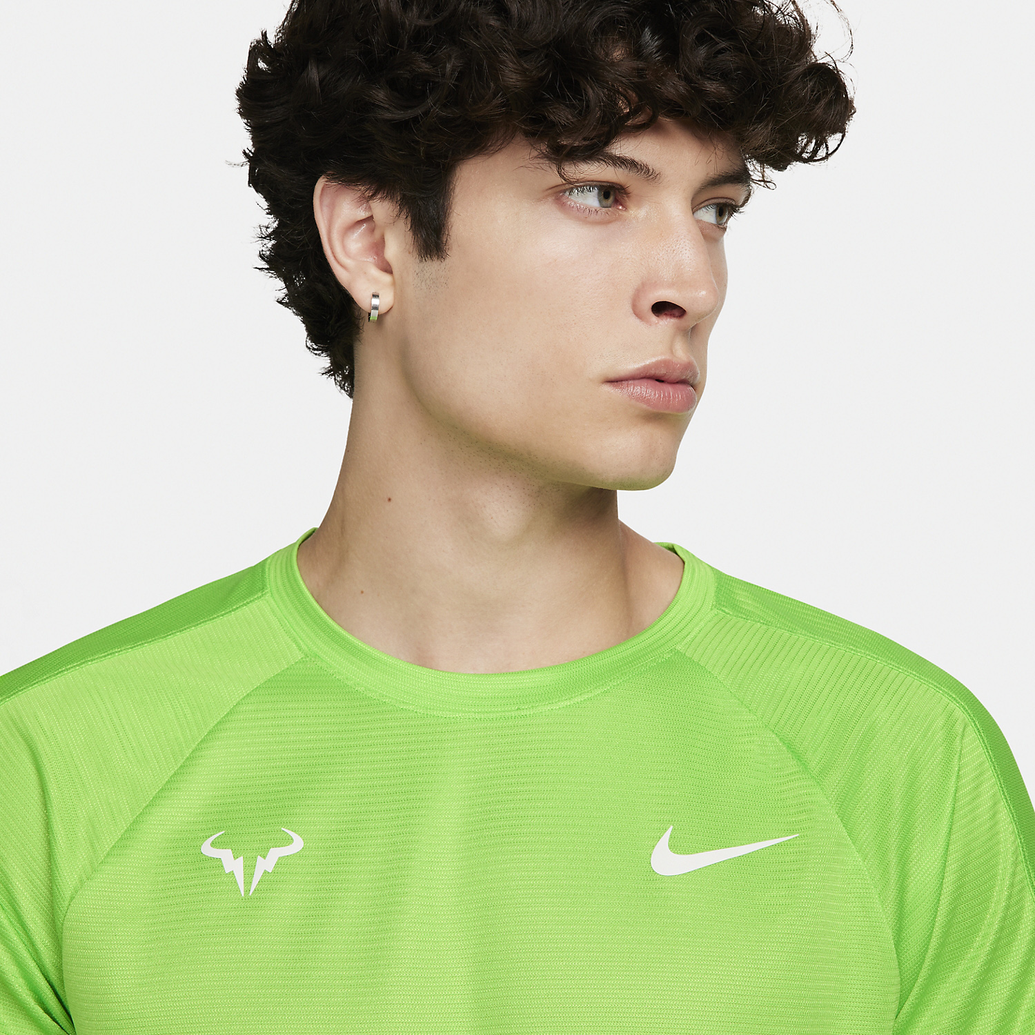 Nike Rafa Challenger T-Shirt - Action Green/Light Lemon Twist/White