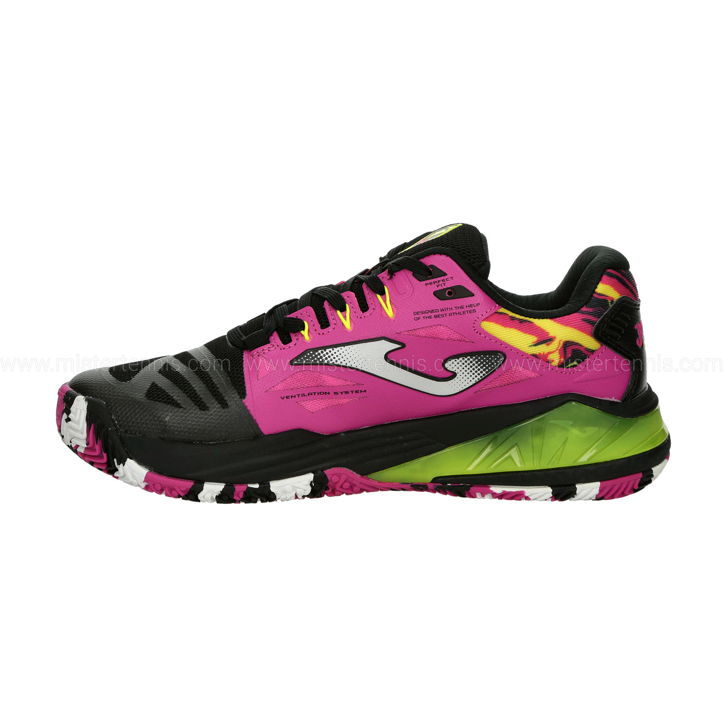 Joma Spin Zapatillas de Padel para Mujer Black/Fuchsia